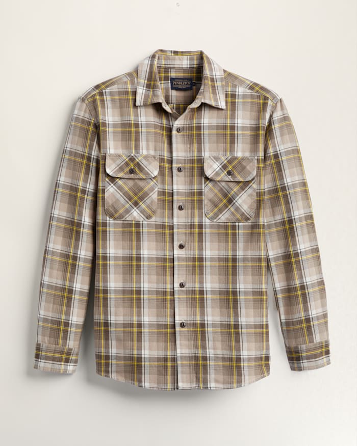 MEN'S PLAID BEACH SHACK COTTON SHIRT